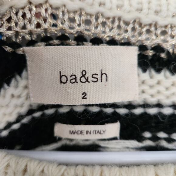 BA&SH Wool Blend Oversized Relaxed Sweater US8 Cozycore Knit Grunge - Picture 2 of 7